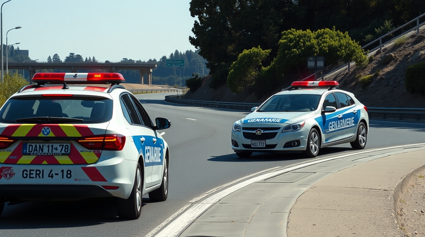 voitures des gendarmes
